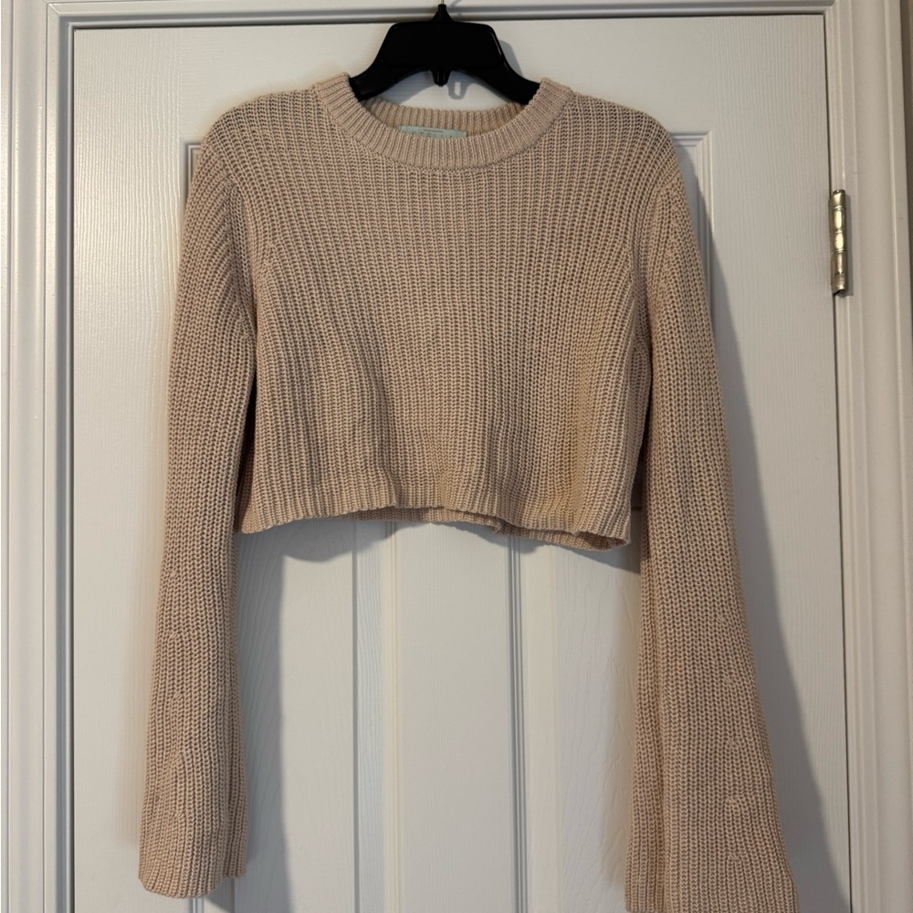 Stella Laguna Beach Cream Crop Sweater, size small